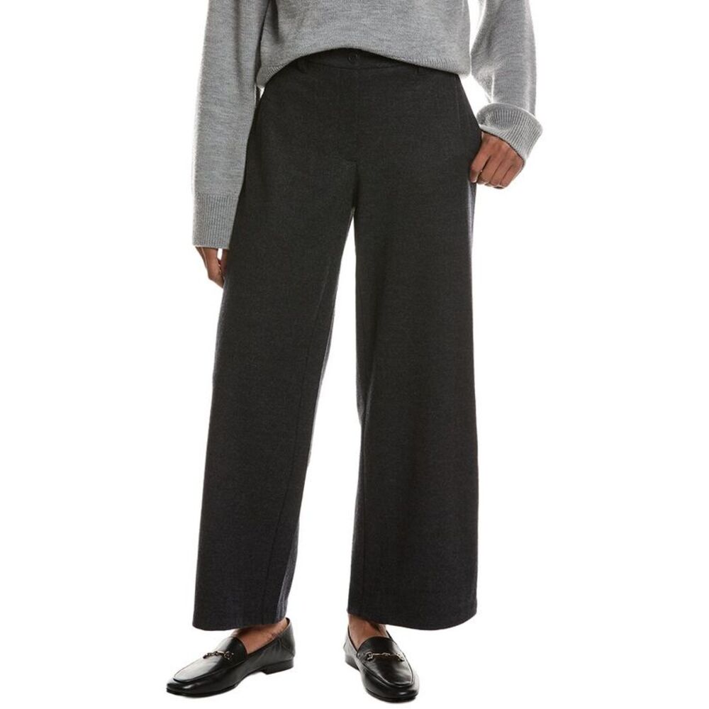 Eileen Fisher Womens  Wide Wool Trouser
